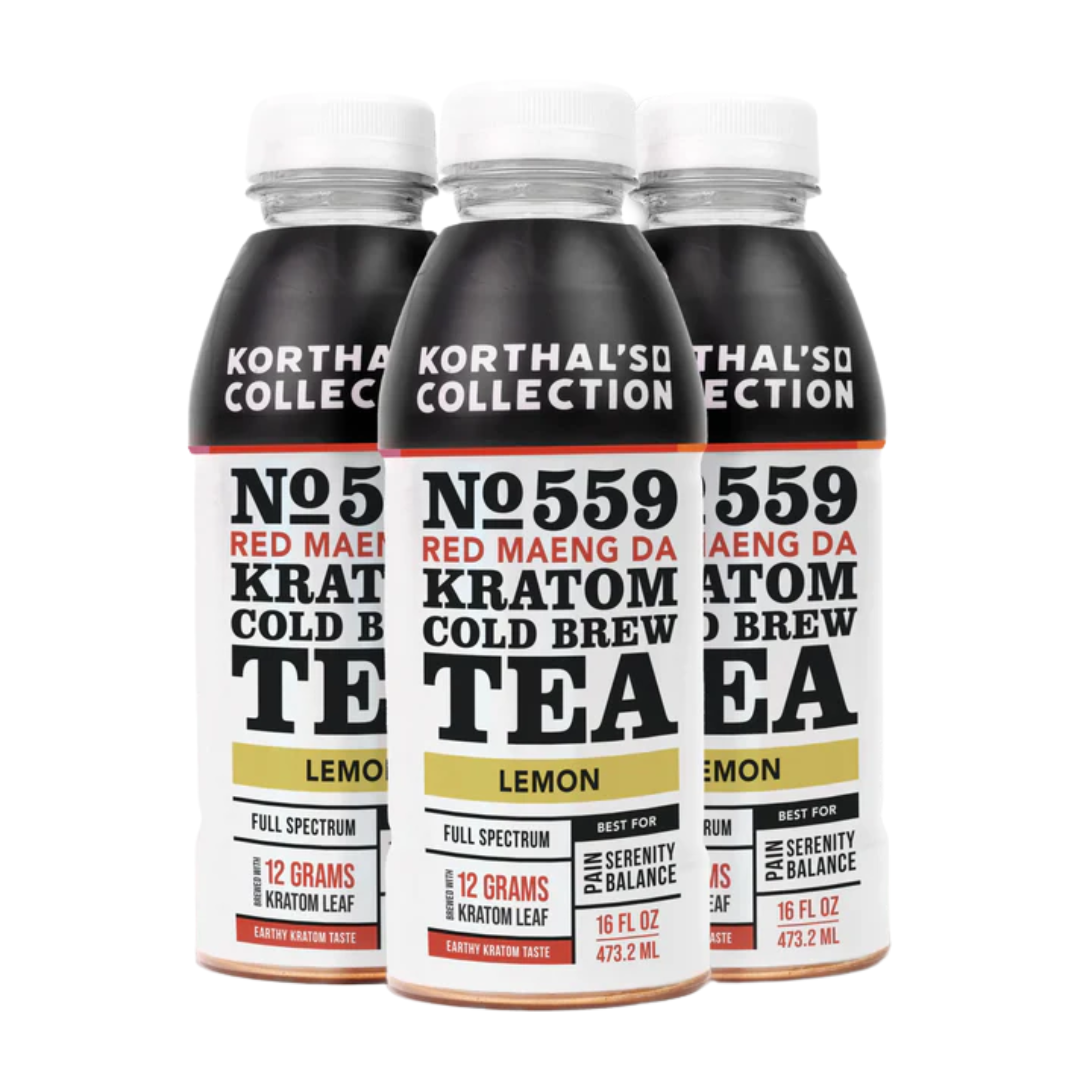 Korthals Collection No. 559 Kratom Cold Brew Tea - Red Maeng Da, Lemon