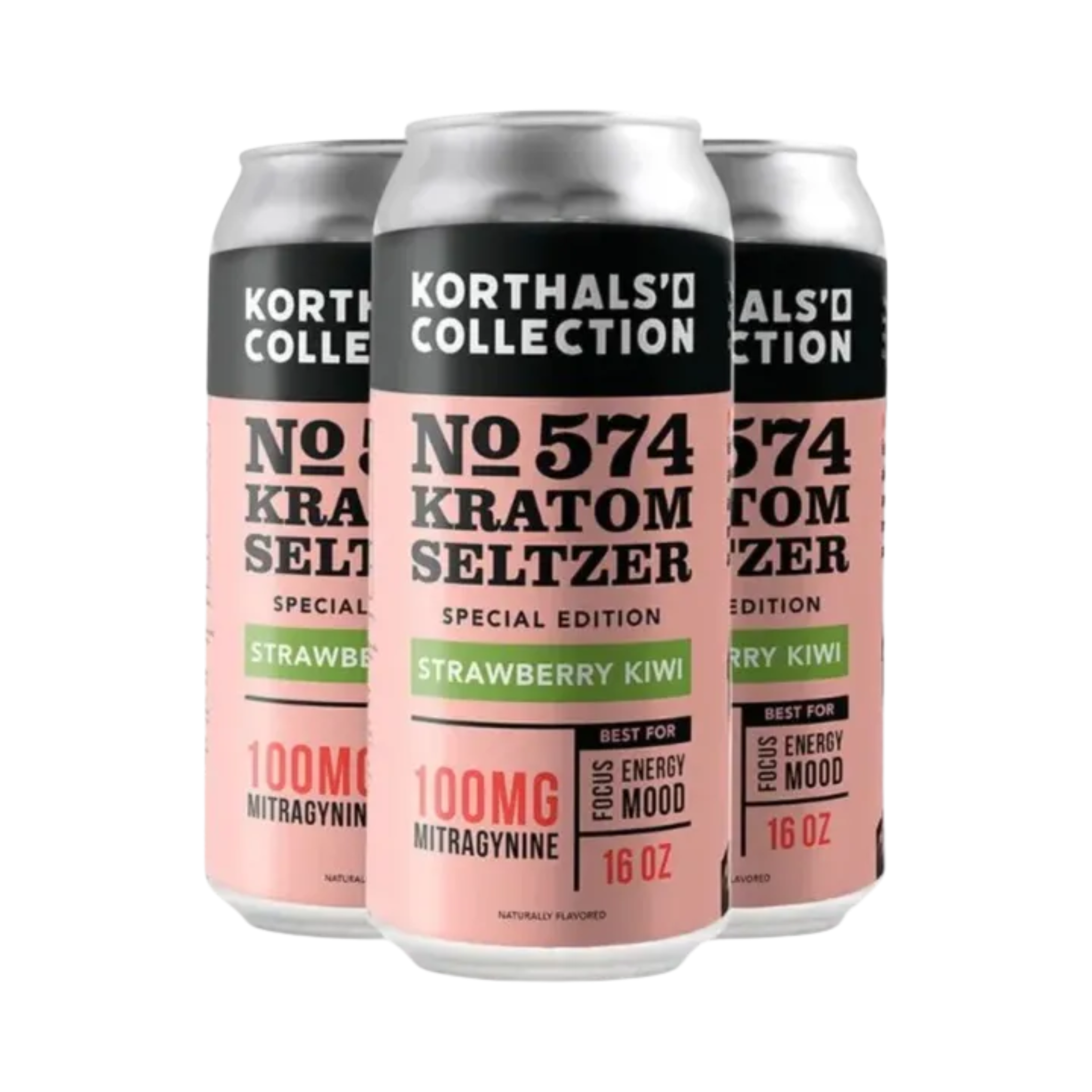 Korthals Collection No. 574 Kratom Seltzer - Strawberry Kiwi