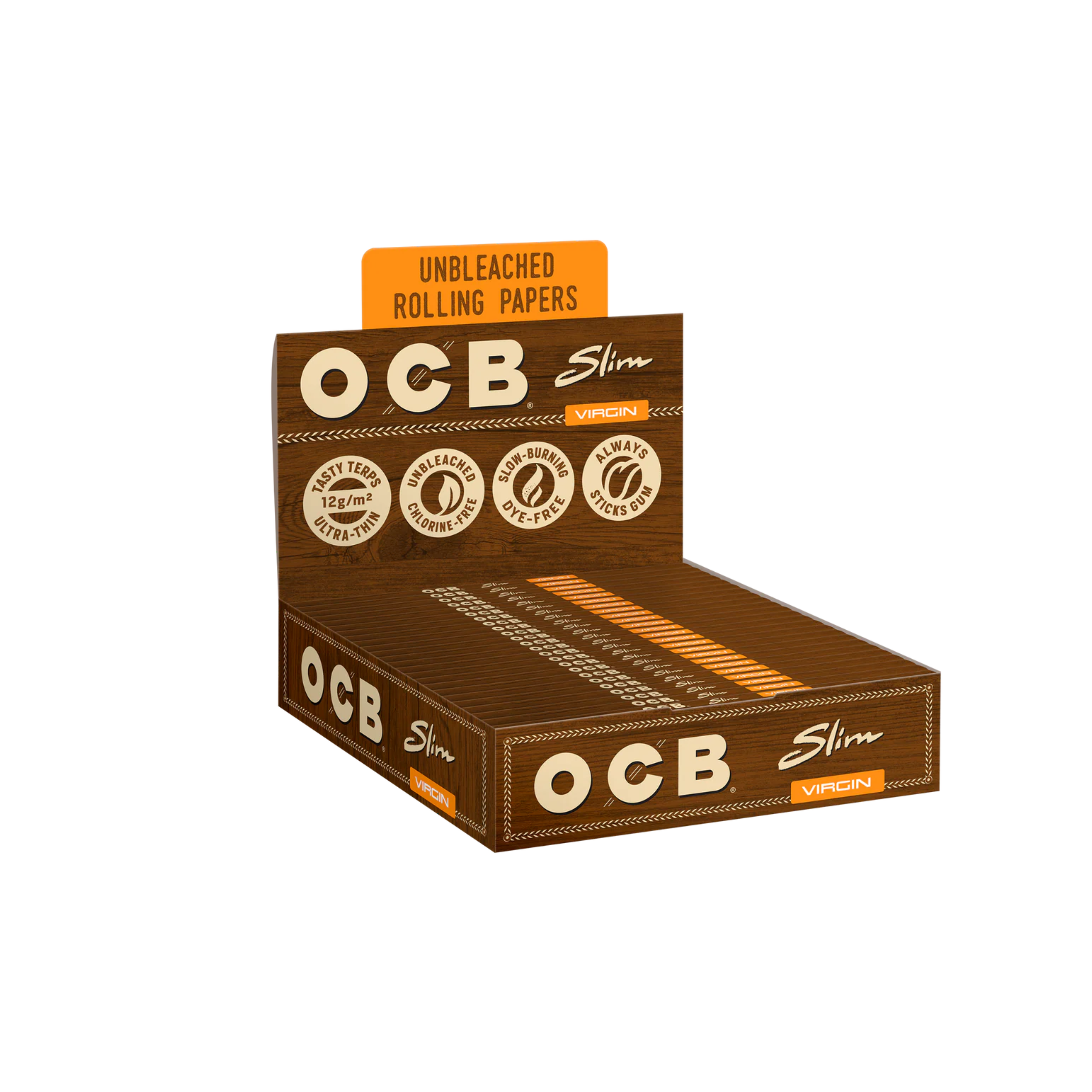 OCB Virgin Slim - Unbleached Rolling Papers