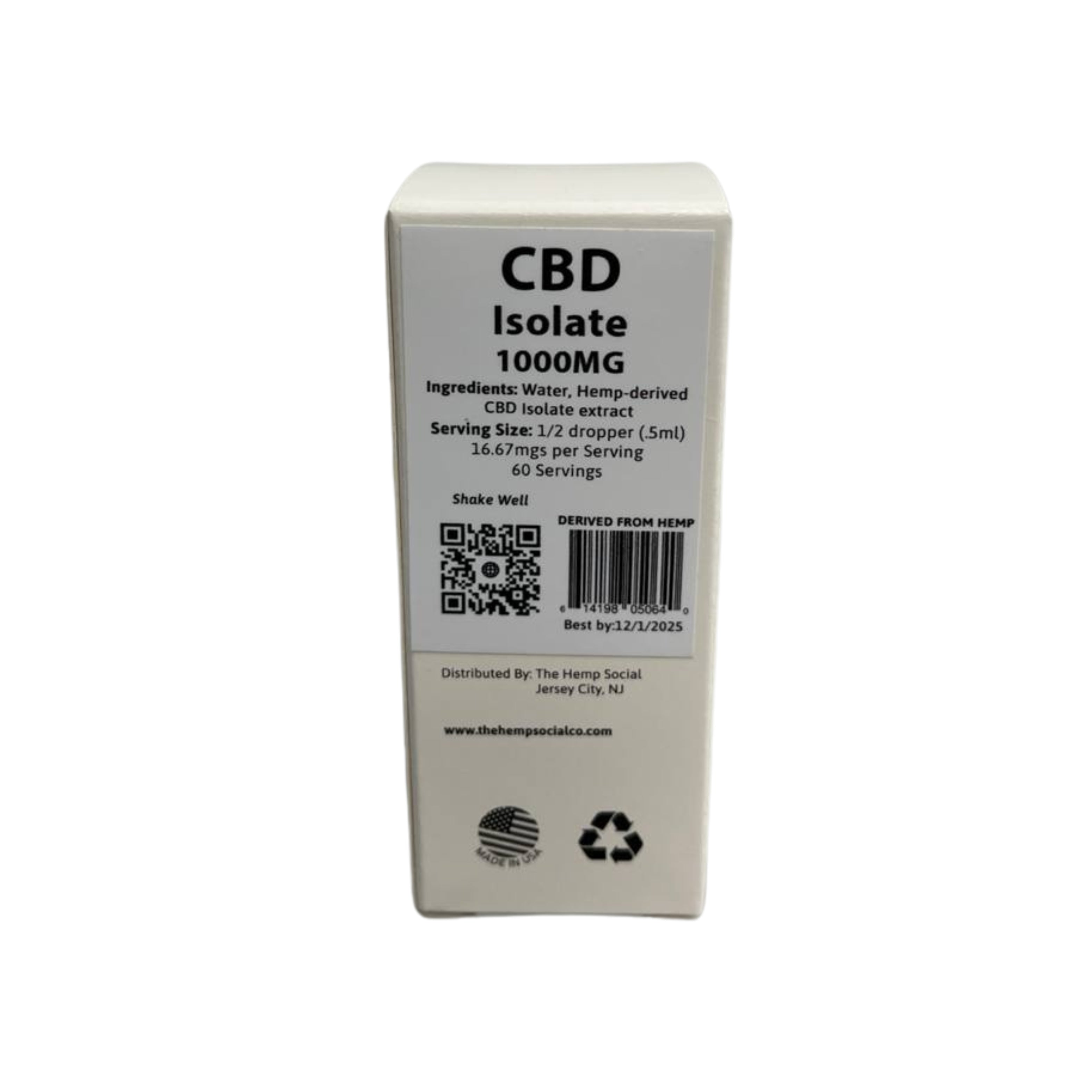 CBD Isolate 1000mg Tincture